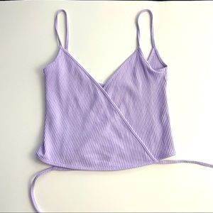 Ribbed Wrap Around Crop Top